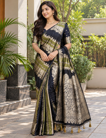 Kadhi Crepe Silk Saree – Elegant Traditional weave